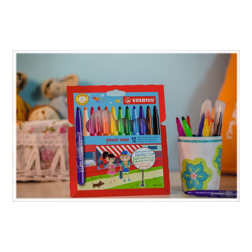 3168070980121-STABILO Power max - 12 Feutres - pointe large - couleurs assorties-P_98012_3-3
