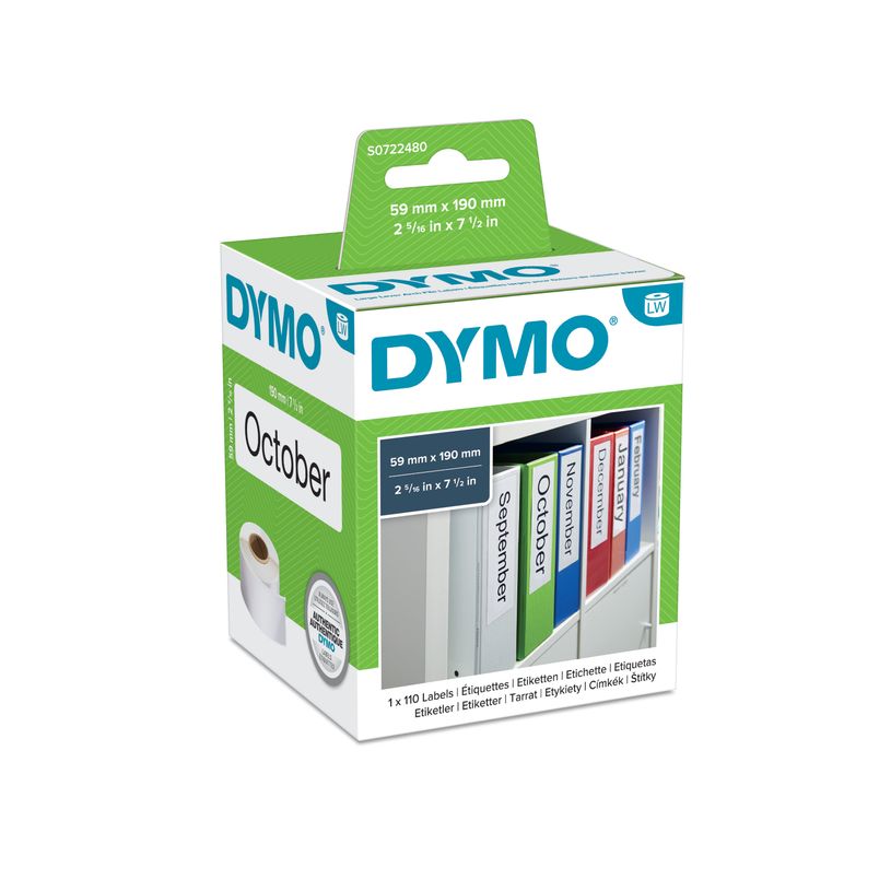 5411313990196-Dymo LabelWriter LAF Labels Large  - Ruban d'étiquettes auto-adhésives - 1 rouleau de 110 étiquettes (59 x 190 mm) - -P_99019_7-0