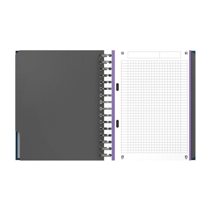 8412771025007-Oxford Europeanbook - Cahier A5 - 200 pages - petits carreaux (5x5 mm) - disponible dans différentes c--1