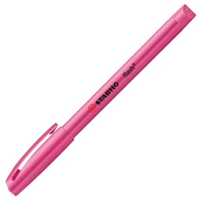 4006381131377-STABILO flash - Marcador - para papel de fax - rosa fluorescente - tinta al agua - 1-3.5 mm--2
