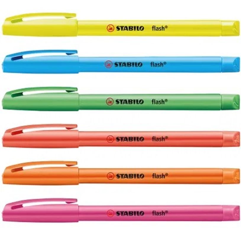 4006381131377-STABILO flash - Marcador - para papel de fax - rosa fluorescente - tinta al agua - 1-3.5 mm--4