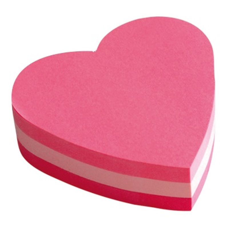 10310328-Post-it - Bloc cube forme coeur - 3 couleurs assorties - 225 feuilles-P_1031032_2-1