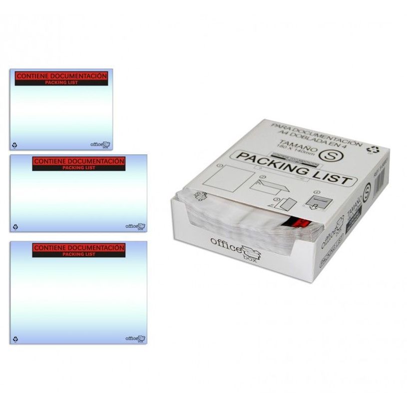 0000001034691-Office Box Size L - Pochette pour liste de colisage - contiene documentación/Packing list - 23.5 x 17.5 cm - transparent - p-P_103469_5-0