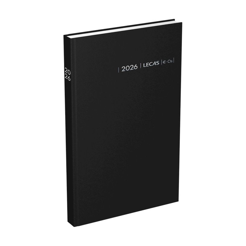 3147281104014-Lecas Couronne Euro Centimes - Agenda 1 jour par page - 12 x 17 cm - noir--0
