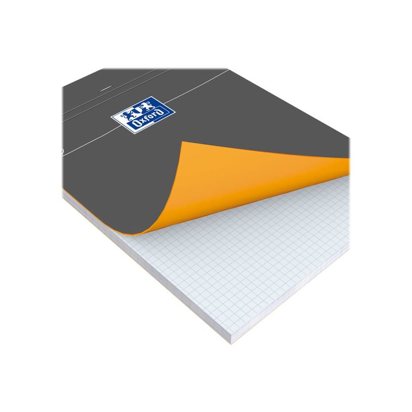 3020120815275-Oxford - Pack de 5 Blocs notes - A4 - 160 pages - petits carreaux - gris-P_106302_3-2