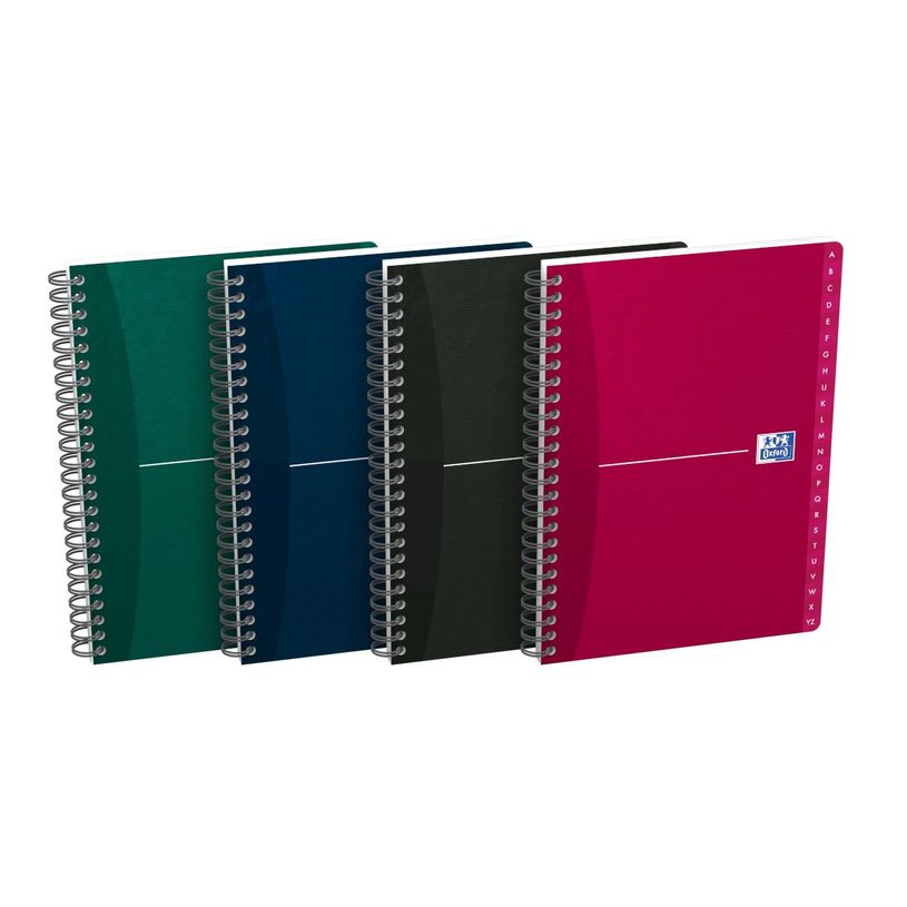 3020120022833-Oxford - Répertoire à spirale A5 - 180 pages - ligné - disponible dans différentes couleurs--0