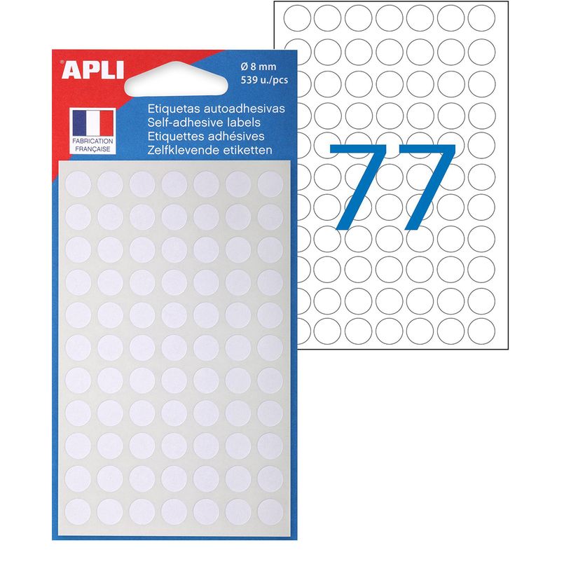 3270241118308-Apli Agipa - 539 Pastilles adhésives - blanc - diamètre 8 mm - réf 111830-P_111880_1-0