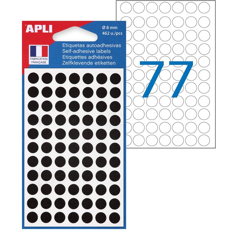 3270241118377-Apli Agipa - 462 Pastilles adhésives - noir - diamètre 8 mm - réf 111837-P_111887_1-0