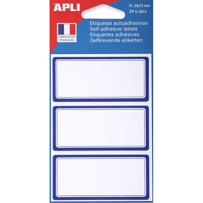 3270241119510-Apli Agipa - 24 Étiquettes scolaires cadre bleu - 34 x 75 mm - réf 111951-P_111951_1-0
