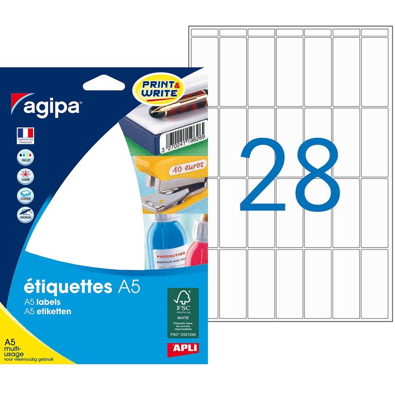 3270241140361-Apli Agipa - Etui A5 - 448 Étiquettes blanches multi-usages - 48,5 x 18,5 mm - coins arrondi-P_114036_2-0