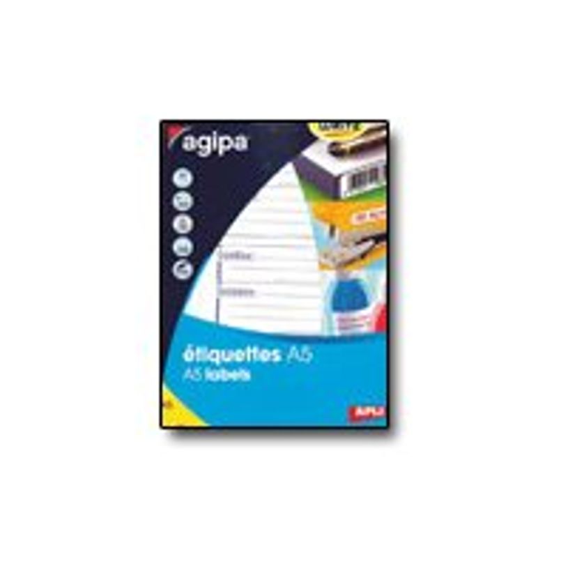 3270241141399-Agipa - Etui A5 - 48 Étiquettes d'expédition blanches - 64 x 133 mm - réf 114139-P_114039_1-0