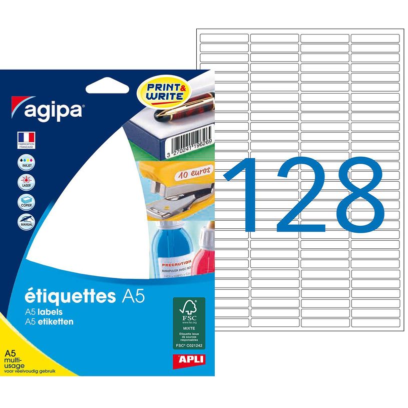 3270241140897-Apli Agipa - Etui A5 - 2048 Étiquettes blanches multi-usages - 6 x 33,5 mm - coins arrondis -P_114089_1-0