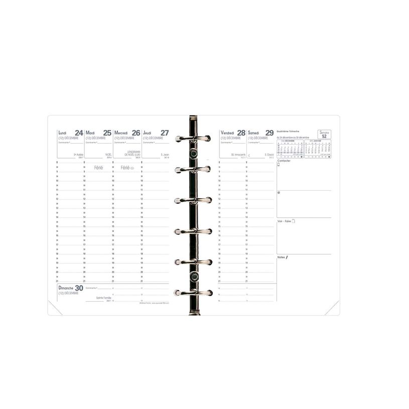 3371010118847-Recharge pour organiseur Minitimer - 1 semaine sur 2 pages - 9 x 12,5 cm - Quo Vadis--0