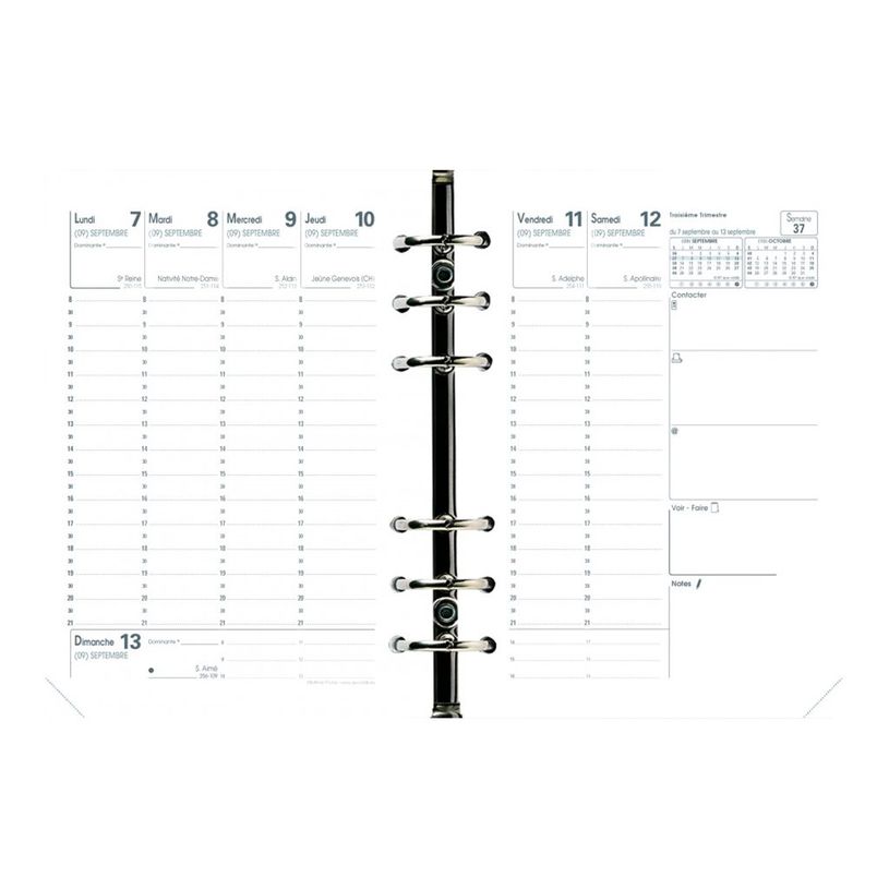 3371010118847-Quo Vadis - Recharge Organiseur - Minitimer - Semainier Planning - Français - 12 mois de janvi-P_116004_1-2