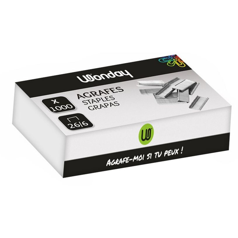 3457701161115-Wonday - Boîte de 1000 Agrafes 26/6 - jusqu'à 20 feuilles-P_1161111_1-0