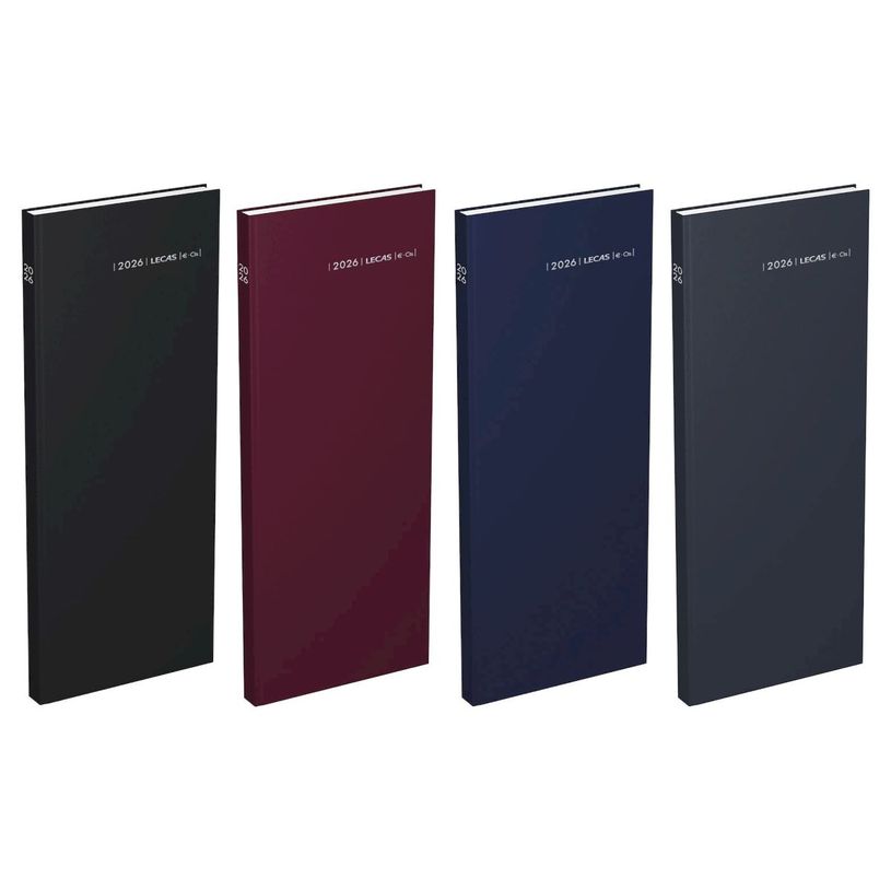 3147281102065-Lecas Long Euro Centimes - Agenda 1 jour par page - 14 x 35 cm - disponible dans différentes couleurs--4