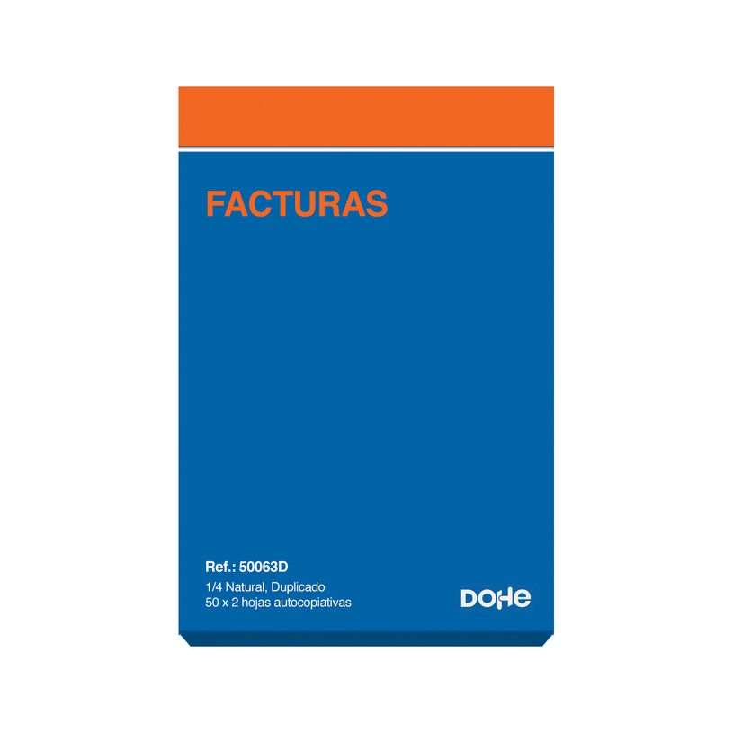 8421938500639-Dohe - Cuaderno de facturas - 50 hojas - A5 - duplicado - sin copia de carbón--1