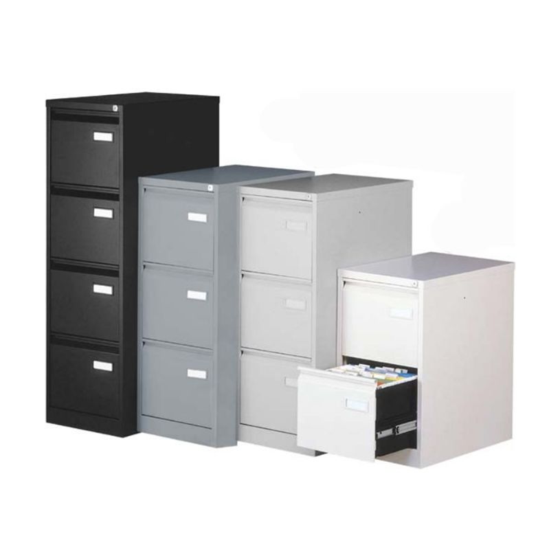 0000001230192-Classeur métallique pour dossiers suspendus - 4 tiroirs - H132 x L41 x P62 cm - gris clair-P_123019_1-0