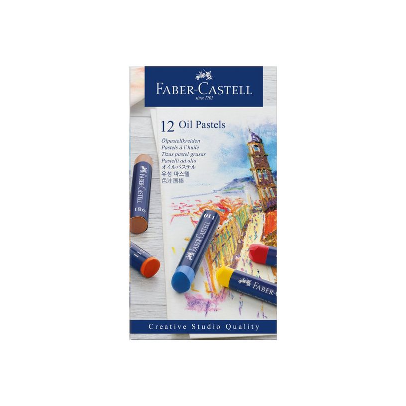 4005401270126-Faber-Castell Creative Studio - 12 pastels à l'huile - couleurs assorties-P_127012_2-1