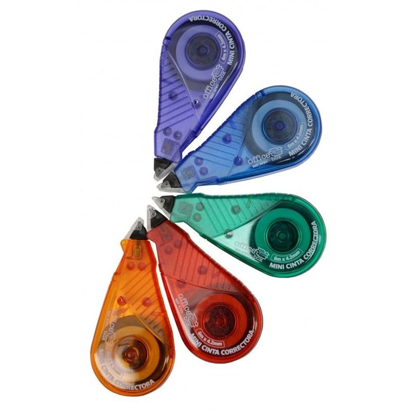 4711734067912-Office Box - Rouleau correcteur - mini - 4.2 mm x 6 m - bleu, violet, rouge, vert (pack de 30-P_127747_1-0