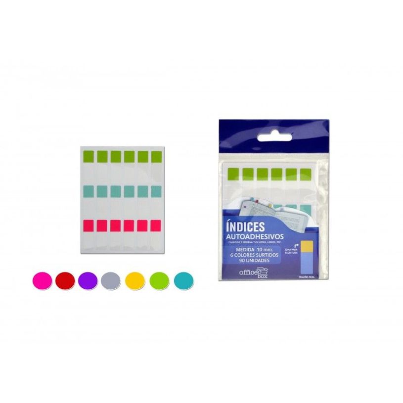 8435258330104-Office Box - Self-adhesive index - petit - 10 mm width - assorti (pack de 90)-P_127753_1-0