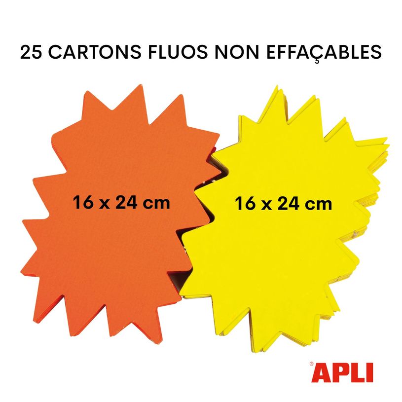 3270240139250-Apli Agipa - 25 éclatés fluo non effaçables - 16 x 24 cm--1