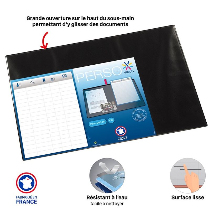 Viquel Sous main Personnalisable 58 5 X 39 5 Cm Pas Cher Bureau 