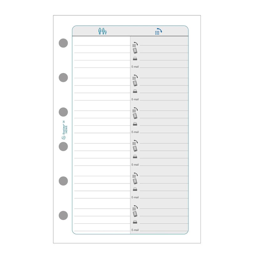 3130630142164-Exacompta Exatime 14 - Recharge pour organiseur - adresses/téléphones - 8,1 x 12,6 cm--0