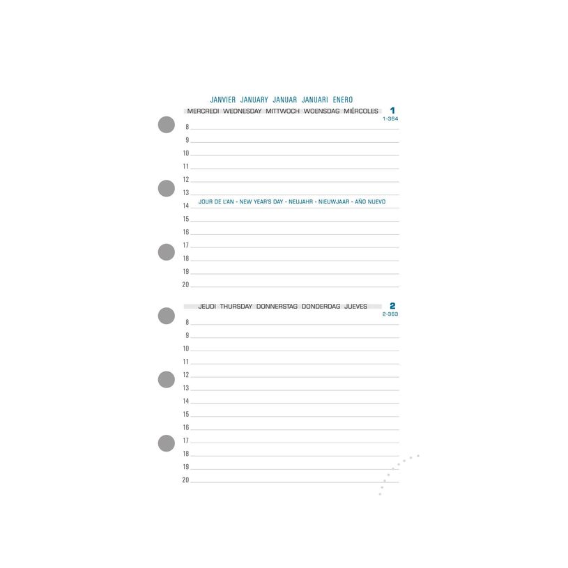 3660942004978-Exacompta Exatime 14 - Recharge pour organiseur - 2 jours par page - 8,1 x 12,6 cm--1