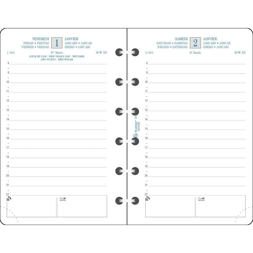 3660942004862-Exacompta Exatime 14 - Recharge pour organiseur - 1 jour par page - 8,1 x 12,6 cm--0
