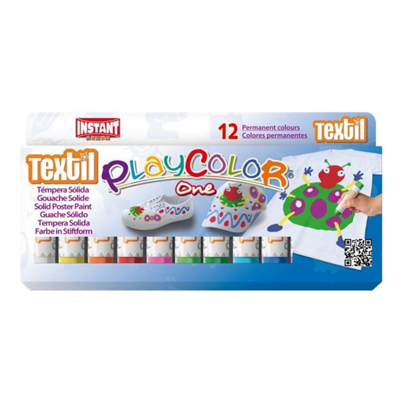 8414213104615-Playcolor One Textil - Marqueur - permanent - pour textile, tissu - couleurs assorties - 10 g-P_150230_1-0
