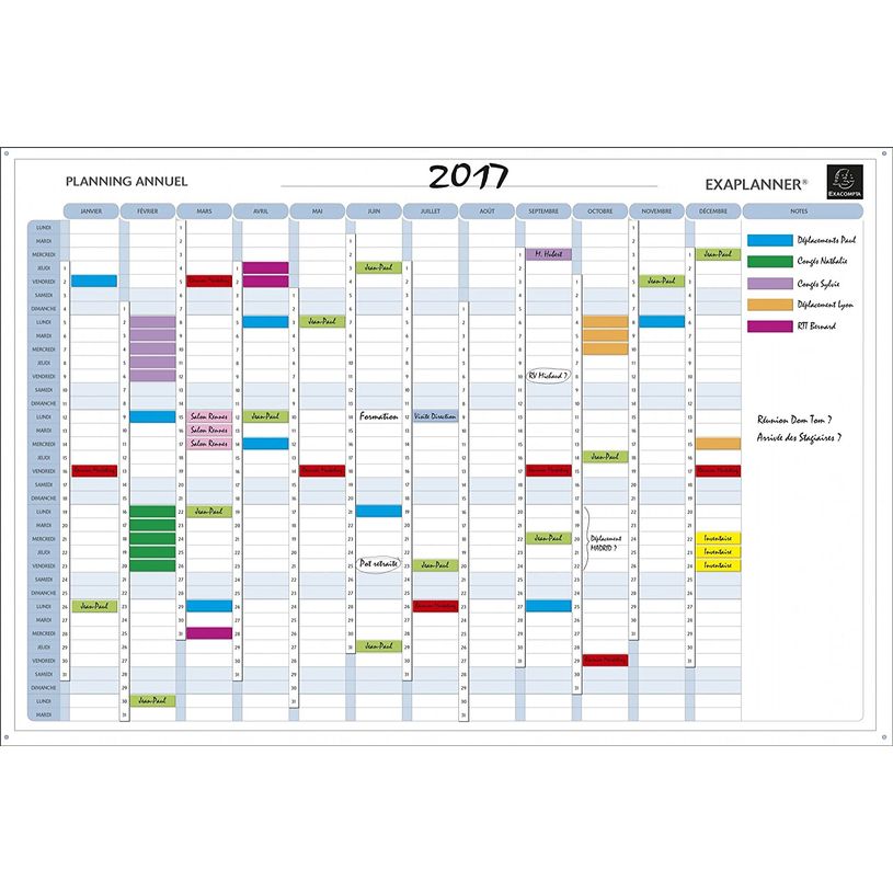 3130630561507-Exacompta - Planning annuel magnétique - effaçable à sec - 90 x 59 cm-P_156150_4-2