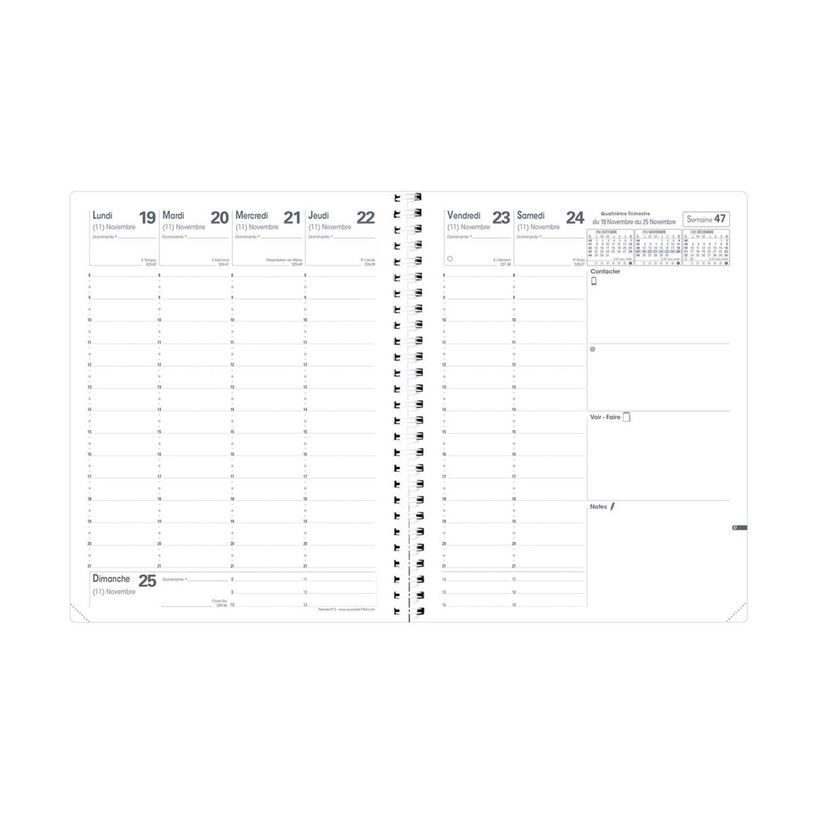 3371010166268-Quo Vadis - Agenda - Spiralé avec répertoire - Président S - Semainier Planning - Français - Impala - Noir - 14 mois de déc-P_162542_6-4