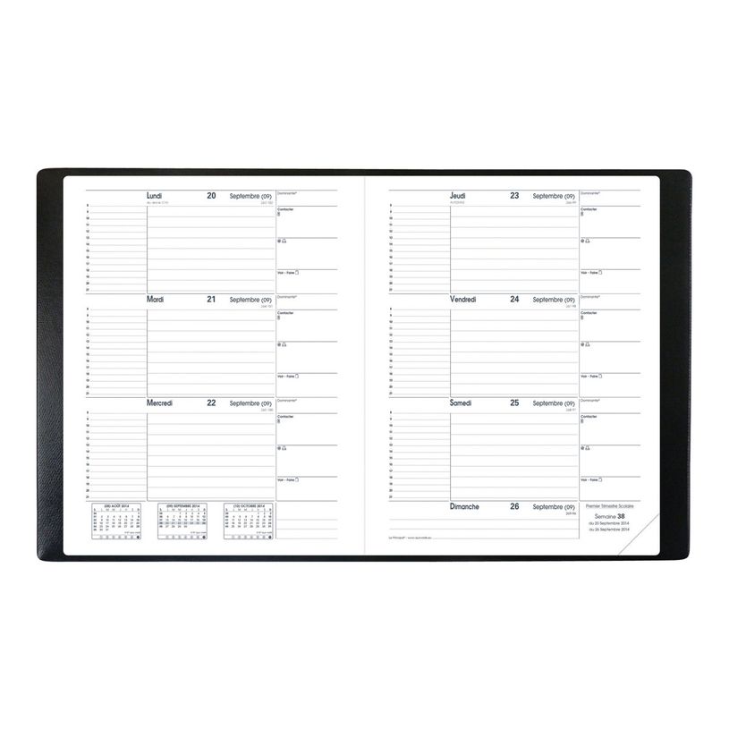 3371010129270-Quo Vadis - Agenda enseignant - 2026-2027 - Le Principal avec répertoire - Semainier Horizontal - Français - Impala - Noir - 13 mois d-P_164056_2-2