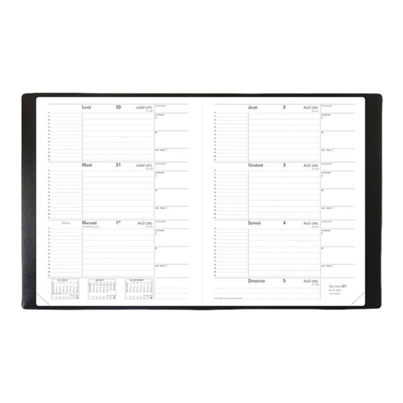 3371010129263-Quo Vadis - Agenda enseignant - 2026-2027 - Le Principal - Semainier Horizontal - Français - Impala - Noir - 13 mois d-P_164104_6-3
