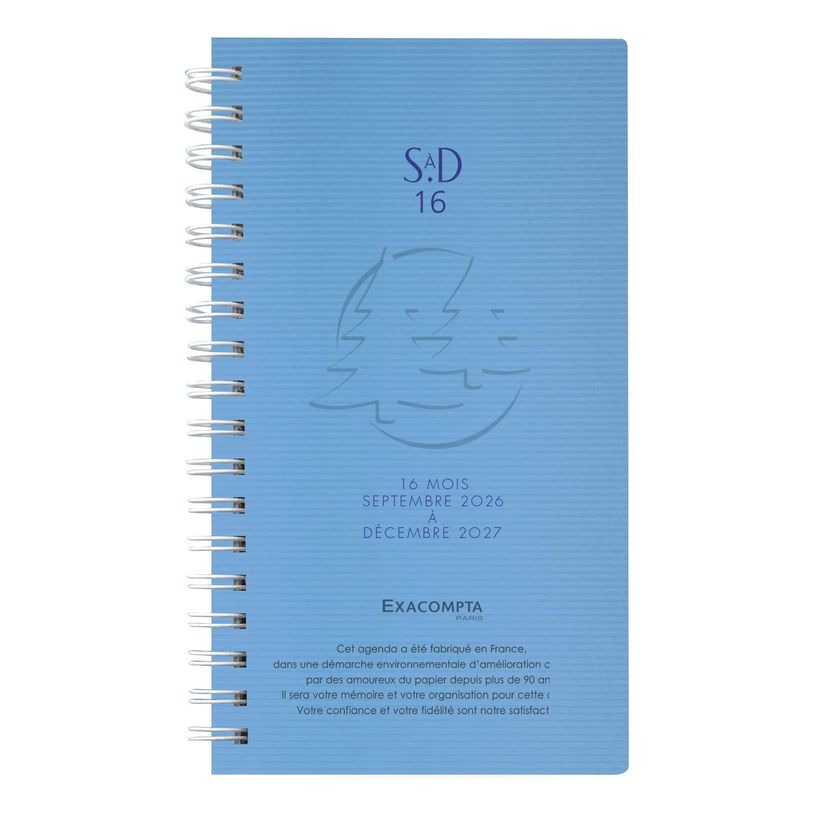 3660942000277-Agenda de poche spiralé 16 mois Linicolor - 1 semaine sur 2 pages - 9 x 16 cm - disponible dans différentes cou--0