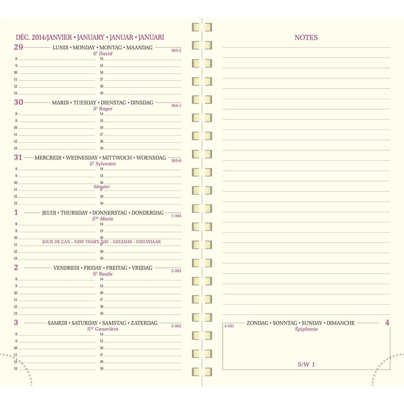 3660942001960-Agenda de poche spiralé Cassandra Espace 16S - 1 semaine sur 2 pages - 9 x 16 cm - disponible dans différentes cou--4