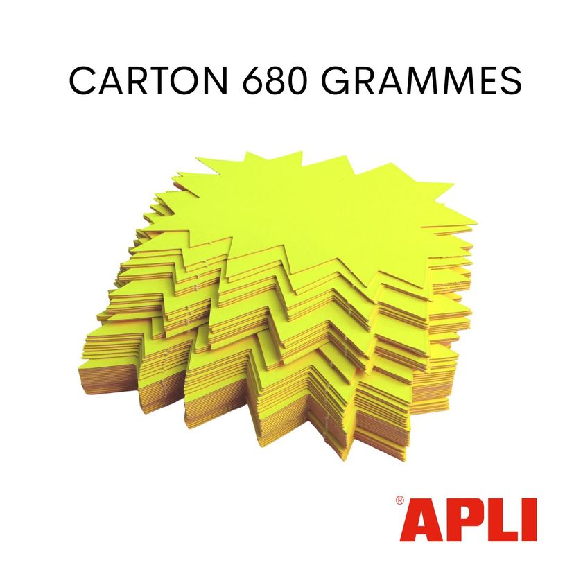 3270240169509-Apli Agipa - 50 éclatés fluo non effaçables - jaune/orange - 12 x 16 cm--3