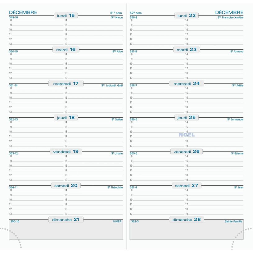 3660942002059-Agenda de poche Barbara SL 17 - 1 semaine sur 2 pages - 9 x 17,5 cm - disponible dans différentes coul--3