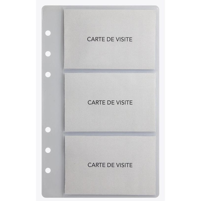 3130630182085-Exacompta Exatime 17 - Recharge pour organiseur - 5 pochettes pour cartes de visite - 10,5 x 17,2 cm--0