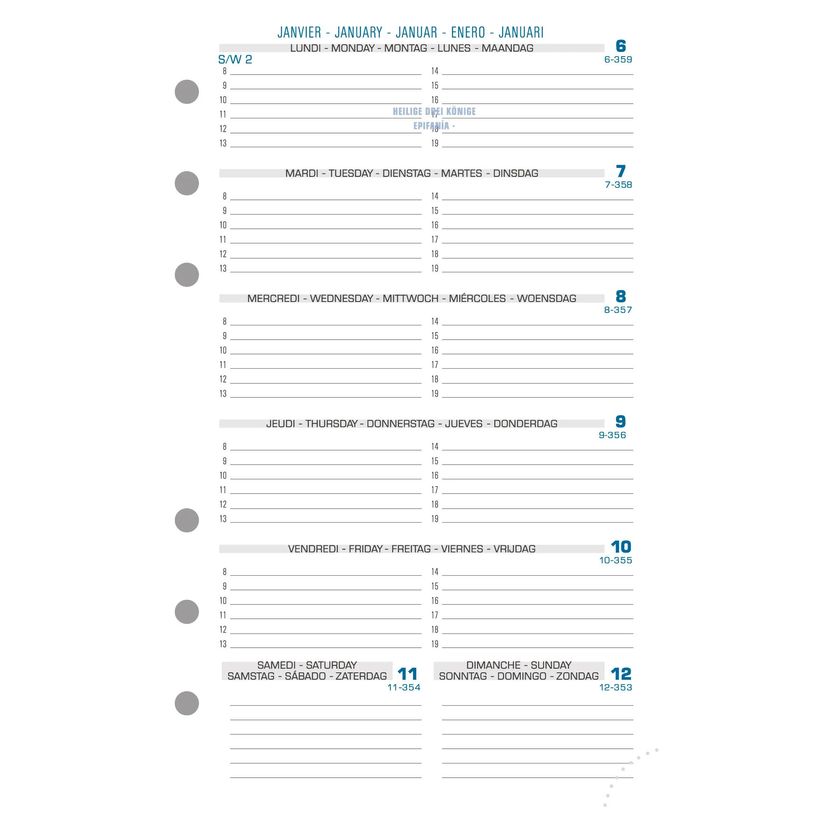 3660942001236-Exacompta Exatime 17 - Recharge pour organiseur - 1 semaine par page - 10,5 x 17,2 cm--1