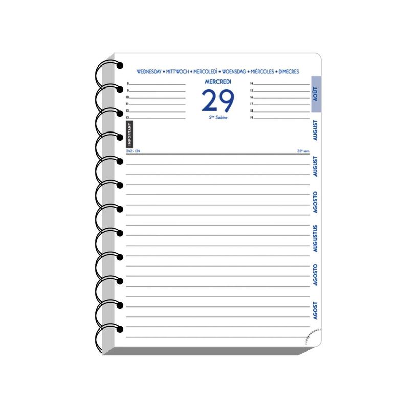 3660942009546-Agenda Preston - 1 jour par page - 12 x 17 cm - disponible dans différentes couleurs - Exacompta--3