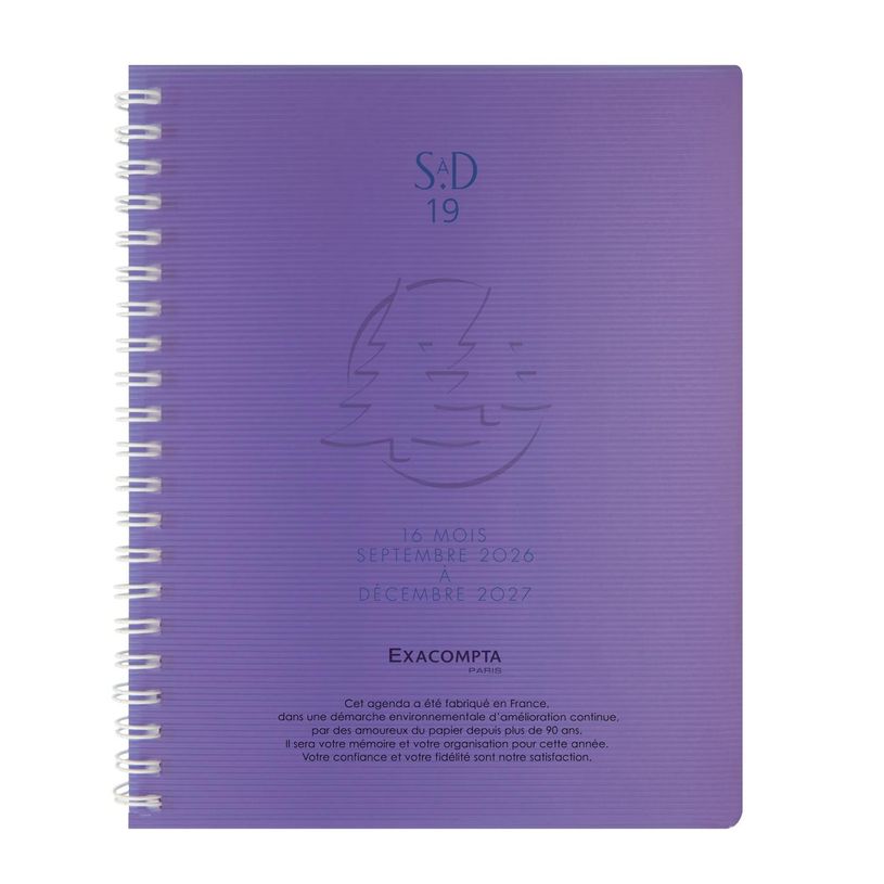 3660942002158-Agenda de bureau spiralé 16 mois Linicolor - 1 semaine sur 2 pages - 14 x 18 cm - disponible dans différentes cou--0