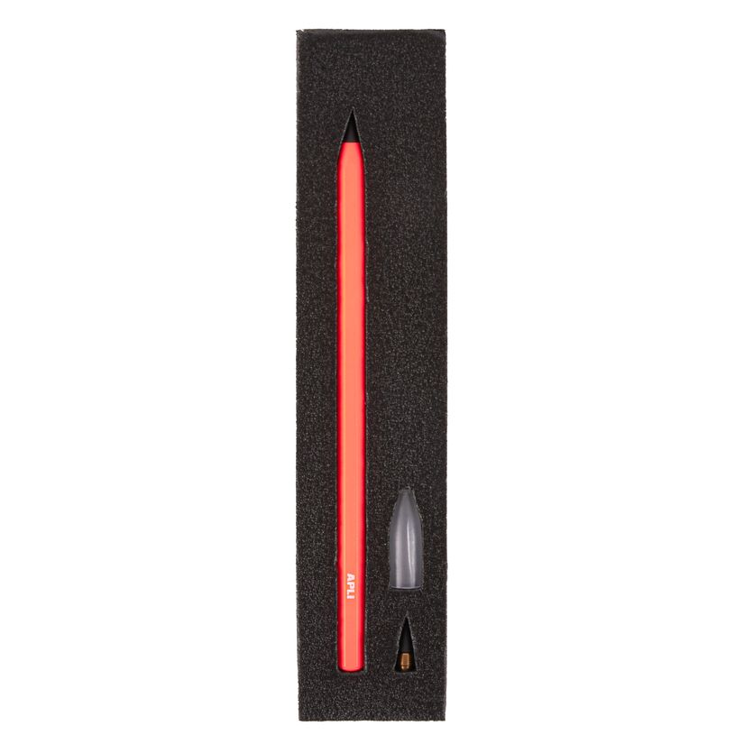 8410782198314-Stylo infini Neon orange avec mine HB longue durée 16 km et capuchon - idéal prise de notes--4