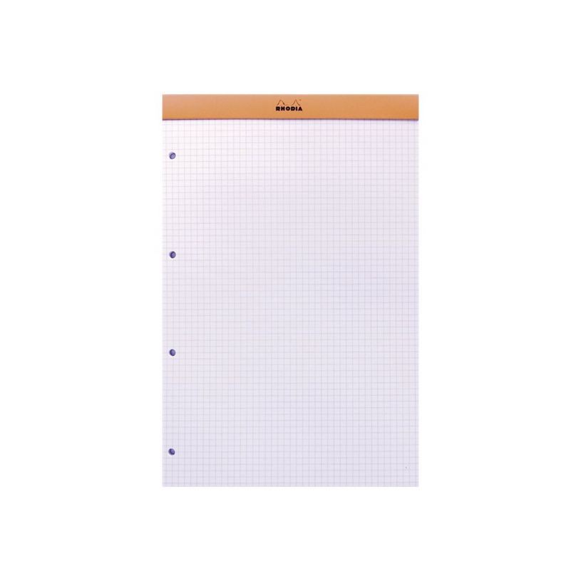 3030920201000-Rhodia Basics - Bloc notes - A4 + - 160 pages - petits carreaux - 80g - perforé-P_201000_1-3