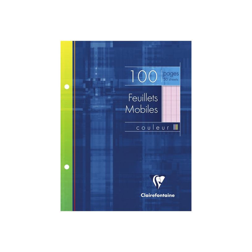 3329680134308-Clairefontaine - feuilles simples 17x22 cm - 100 pages - grands carreaux (Seyes) - perforées-P_201343_1-0