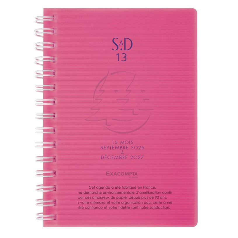 3660942009560-Agenda de poche spiralé 16 mois Linicolor - 1 semaine sur 2 pages - 9 x 13 cm - disponible dans différentes cou--0