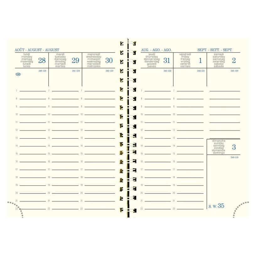 3660942009560-Agenda de poche spiralé 16 mois Linicolor - 1 semaine sur 2 pages - 9 x 13 cm - disponible dans différentes cou--1