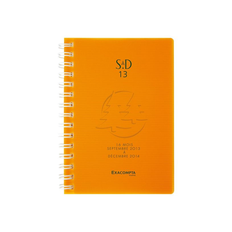 3660942009560-Agenda de poche spiralé 16 mois Linicolor - 1 semaine sur 2 pages - 9 x 13 cm - disponible dans diff