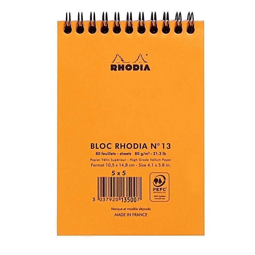 3037920135007-Rhodia - Bloc notes à spirale - 10 x 15 cm - 160 pages - petits carreaux-P_2013500_2-1